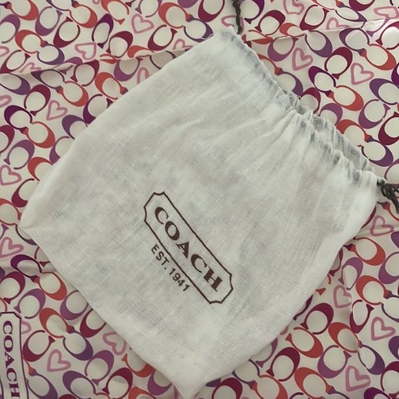 Small Coach silk scarf - handbag accessory - Picture 2 of 2